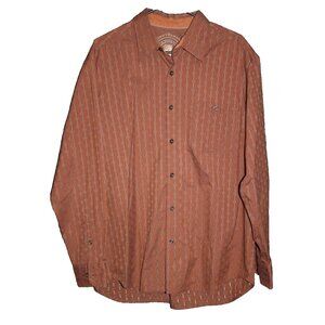 Tommy Bahama Men's Size Large L Long Sleeve Casual Shirt Silk Blend Rust